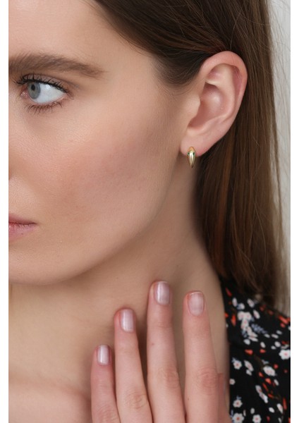 Kadın 925 Ayar Zirkon Taşlı Yılan Küpe