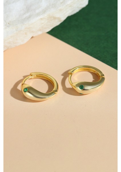 Kadın 925 Ayar Zirkon Taşlı Yılan Küpe modelleri