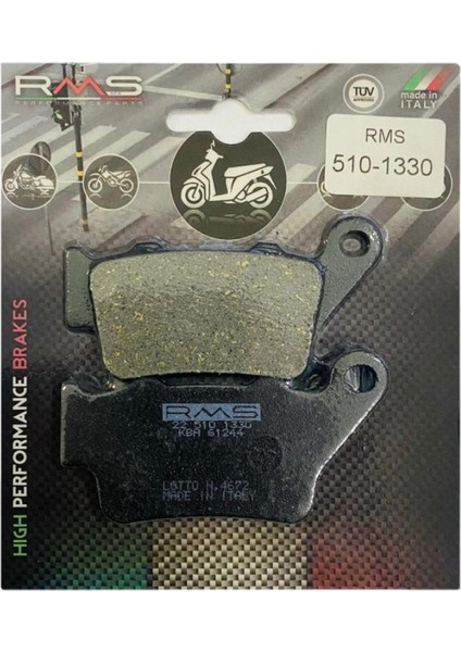 Bmw F 800 S Arka Fren Balata Rms (Made In Italy)
