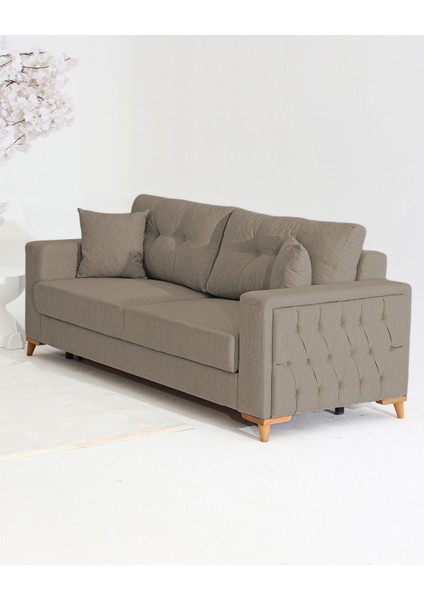 Nola Koltuk Takımı 3+3 & Bazalı Yataklı Koltuk & Kanepe - Keten indirimleri