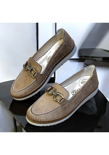 Kafkaslar Ayakkabı Kafkaslar Ortopedik Yeni Model Nubuk Bayan Babet Ayakkabı