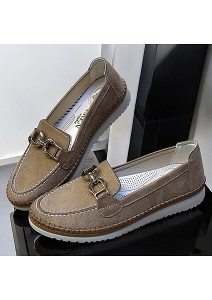 Kafkaslar Ayakkabı Kafkaslar Ortopedik Yeni Model Nubuk Bayan Babet Ayakkabı fırsatları