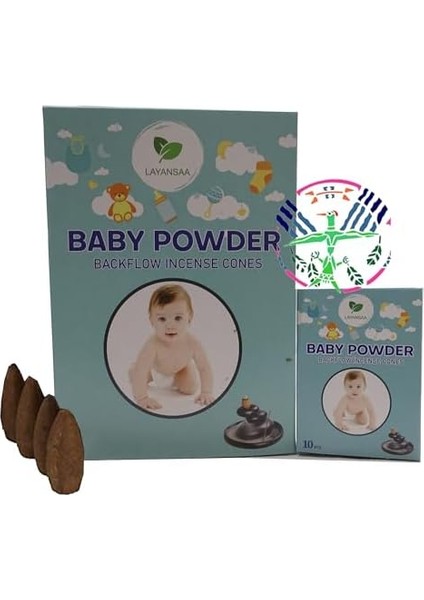 Powder - Bebek Pudrası- Meditasyon/perfumed Meditation Özel Aromalı Special Collection Geri Akış Normal Boy Backflow Hd Meditation Özel Aromalı Cones Konik Tütsü Paket 10 Adet modelleri