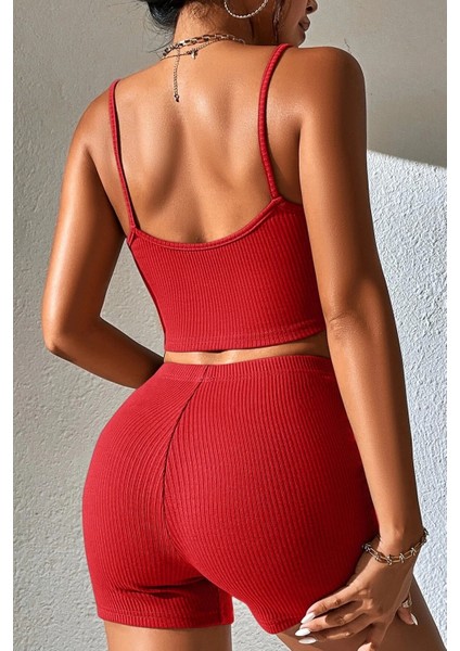 - Kadın Kırmızı Şortlu Kaşkorse Gecelik Takım fiyatları