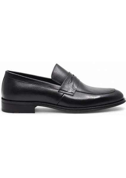 3203 Hakiki Deri Erkek Klasik Ayakkabı-Siyah