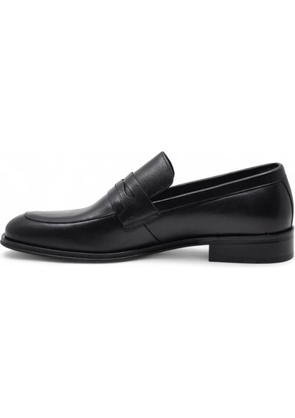 3203 Hakiki Deri Erkek Klasik Ayakkabı-Siyah