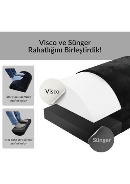 Ergonomik Visco Ayak Minderi, Oyun Koltuğu ve Ofis Koltuğu Için