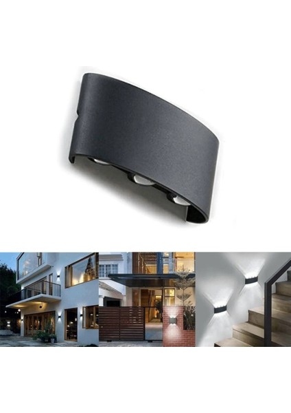 Ekim Aydınlatma 3lü Işık Süzmeli Amber Ledli Dekoratif Modern Duvar Apliği - Bahçe,balkon,teras,oda modelleri