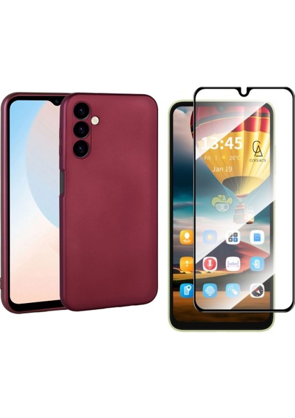 Samsung Galaxy A16 ile Uyumlu Telefon Kılıfı ve Tam Kaplayan Seramik Ekran Koruyucu
