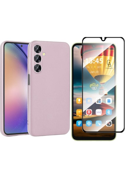 Samsung Galaxy A16 ile Uyumlu Telefon Kılıfı ve Tam Kaplayan Seramik Ekran Koruyucu