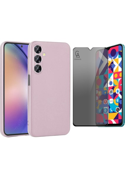 Samsung Galaxy A16 ile Uyumlu Soft Yumuşak Telefon Kılıfı ve Hayalet Privacy Ekran Koruyucu Seti