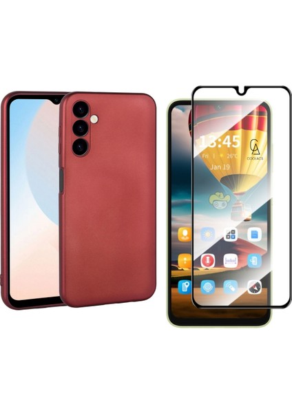 Samsung Galaxy A16 ile Uyumlu Telefon Kılıfı ve Tam Kaplayan Seramik Ekran Koruyucu