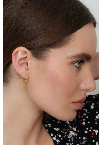 Kadın 925 Ayar Kedi Küpe