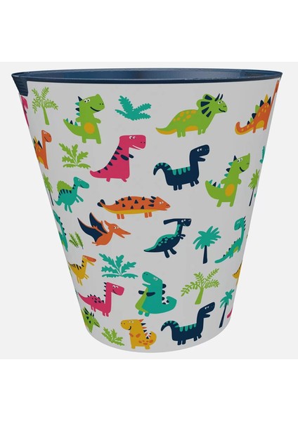 Dinozor Temalı 10 Lt Çocuk Odası Çöp Kutusu Kovası Sepeti