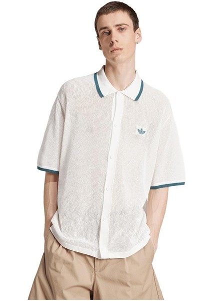 Erkek Beyaz T-shirt KNITTED SHIRT KC3526