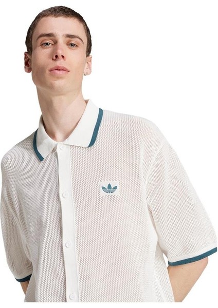 Erkek Beyaz T-shirt KNITTED SHIRT KC3526