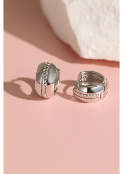 Kadın 925 Ayar Oval Zincir Küpe modelleri