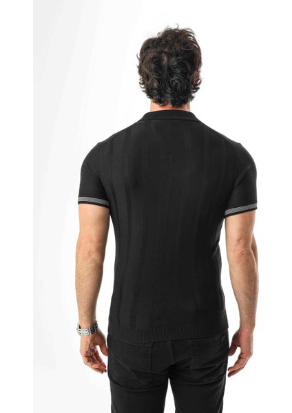 Polo Yaka Desenli Arma Baskılı Triko T-SHIRT-TY-1303 modelleri
