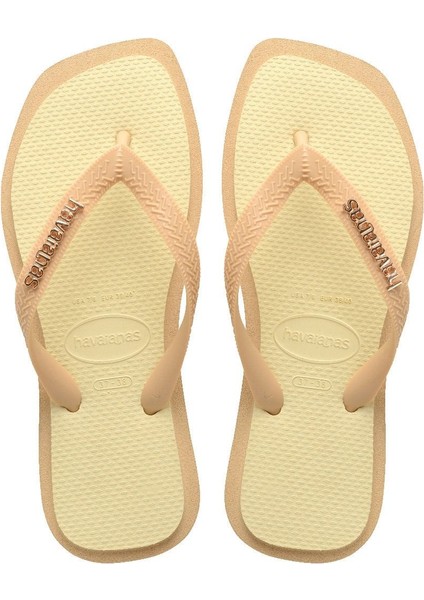 Top Square Fusion Altın Kadın Terlik 37-38