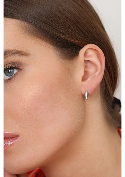 Kadın 925 Ayar Zirkon Taşlı Yılan Küpe