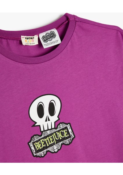 Yeni Sezon Beetlejuice Tişört Lisanslı Kısa Kol Bisiklet Yaka Pamuklu