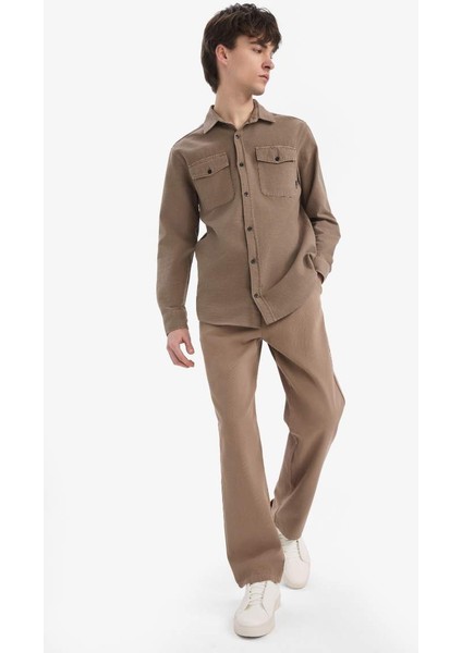 Yeni Sezon %100 Pamuk Bol Rahat Kesim Wide Leg Geniş Paça Yazlık Keten Görünümlü Pantolon
