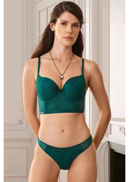 - 4691 Pierre Cardin Balenli Destekli Yarım Büstiyer Sütyen Takım