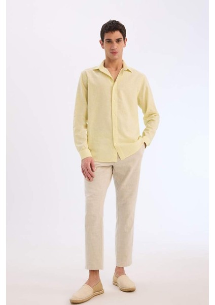 Yeni Sezon %100 Pamuk Yazlık Beli Lastikli Jogger Pantolon Slim Fit Dar Kesim Düz Paça Cepli