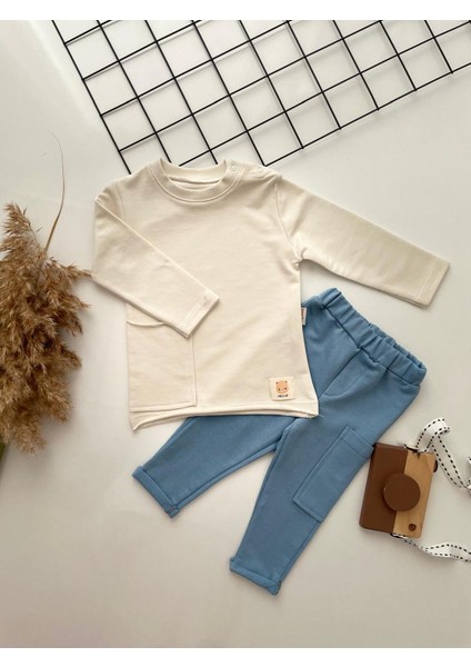 Minicixbebe Cep Detaylı Erkek Bebek Pamuklu 2'li Takım