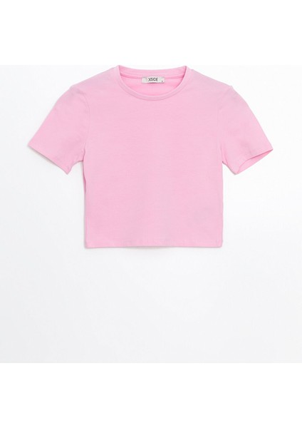 Yeni Sezon Bisiklet Yaka Kadin Crop - S5GP12Z8