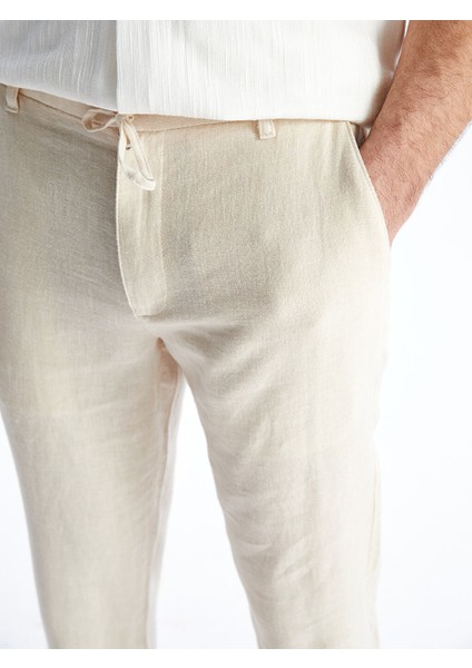 Yeni Sezon Slim Fit Keten Karisimli Erkek Pantolon - S59398Z8 modelleri
