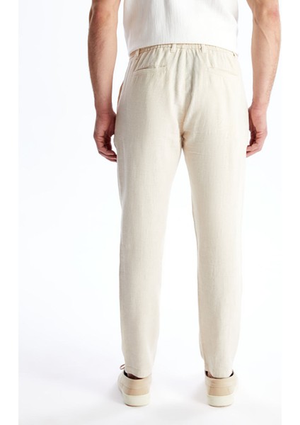 Yeni Sezon Slim Fit Keten Karisimli Erkek Pantolon - S59398Z8 fırsatları