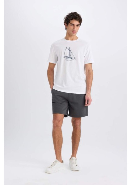 Yeni Sezon Regular Fit Düz Paça Basic Düz Şort