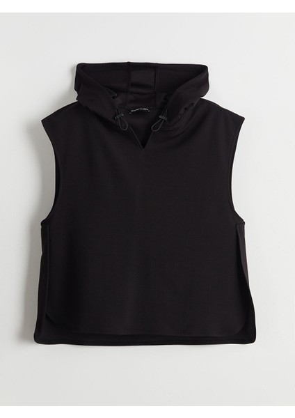 Yeni Sezon Kapusonlu Oversize Kadin Tisort - S5G441Z8
