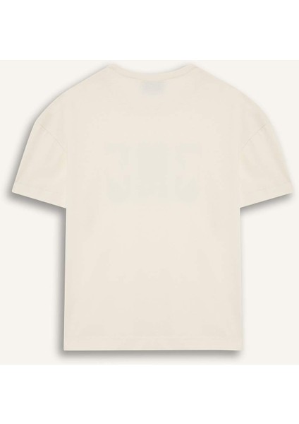 Kız Çocuk NBA Wordmark Oversize Geniş Kalıp Bisiklet Yaka Kısa Kollu Tişört E7631A825HS