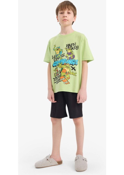 Erkek Çocuk Ninja Turtles-Retro Pijama Takımı Kısa Kollu Üst Şort E6965A825HS fiyatları