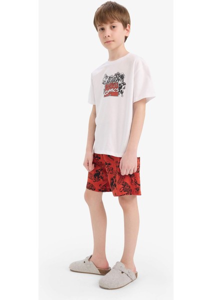 Erkek Çocuk Marvel Comics Pijama Takımı Kısa Kollu Üst Şort E2702A825HS fiyatları