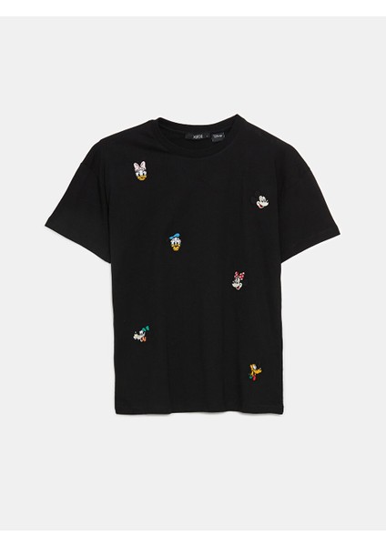 Yeni Sezon Mickey ve Arkadaslari Nakisli Kadin Tisort - S5GV99Z8