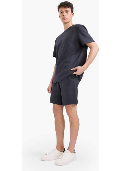 Yeni Sezon %100 Pamuk Relax Fit Twill Cepli Şort