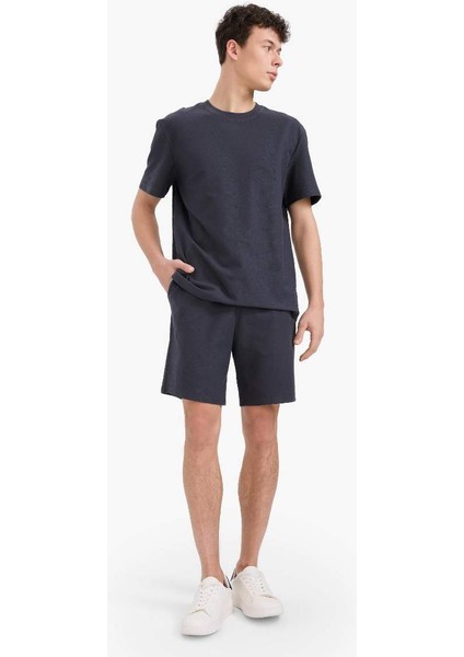 Yeni Sezon %100 Pamuk Relax Fit Twill Cepli Şort