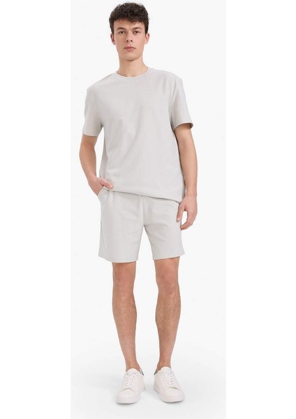 Yeni Sezon %100 Pamuk Relax Fit Twill Cepli Şort