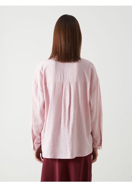 Yeni Sezon Dokulu Oversize Kadin Gomlek - S5I336Z8