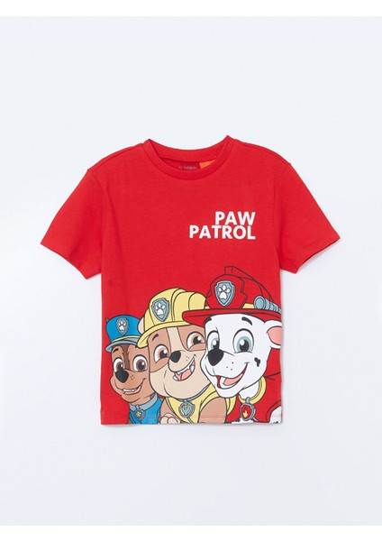 Yeni Sezon Paw Patrol Baskili Penye Erkek Bebek Tisort - S5GA19Z1