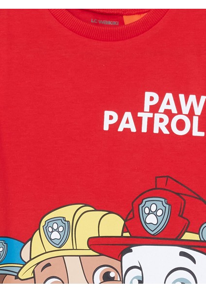 Yeni Sezon Paw Patrol Baskili Penye Erkek Bebek Tisort - S5GA19Z1