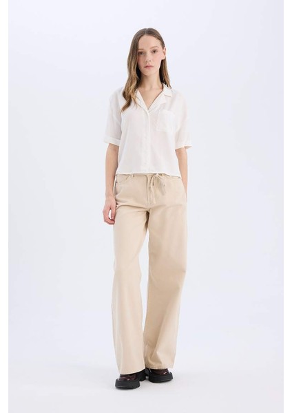 Yeni Sezon Coool Gabardin Palazzo Pantolon Wide Leg Yüksek Bel Geniş Bol Paça modelleri