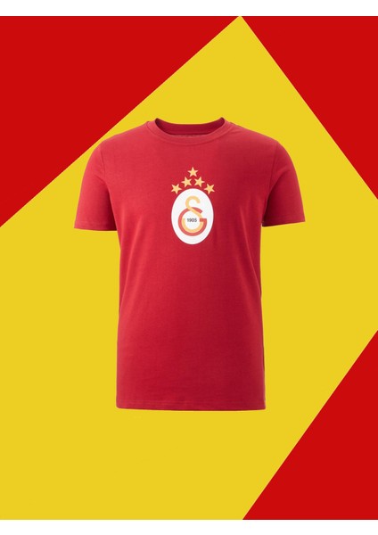 Lisanslı 5 Yıldızlı Özel Kırmızı T-Shirt