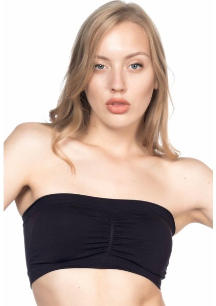 Modlive Siyah Mı Emay 4022 Pedli Straplez Korse