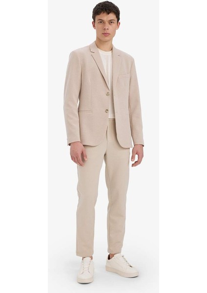 Yeni Sezon Slim Fit Dar Kesim Yarım Astar Blazer Ceket