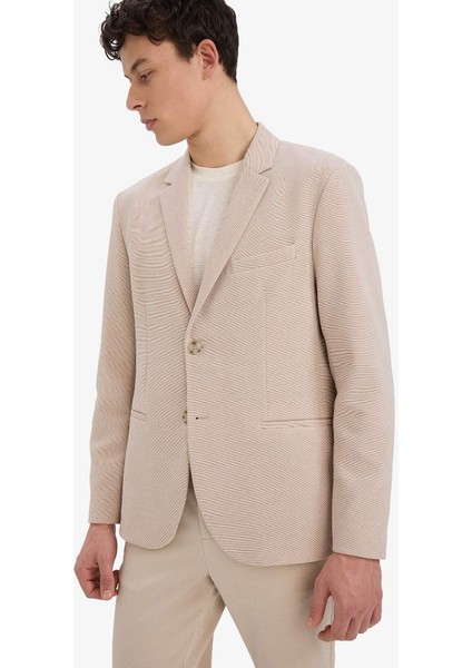 Yeni Sezon Slim Fit Dar Kesim Yarım Astar Blazer Ceket