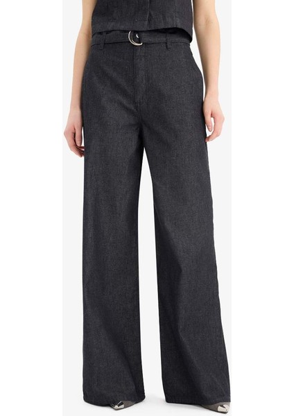 Yeni Sezon Wide Leg Yüksek Bel Geniş Paça Uzun Jean Pantolon